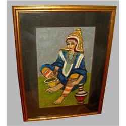Mixed Media Yemenite Woman Painting #2199331