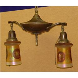 Deco Art Glass Chandelier Ceiling Fixture Lamp #2199338