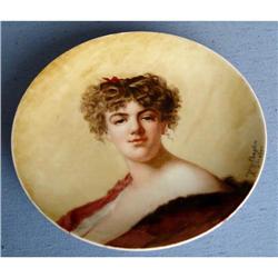 19c Paris Porcelain Charger Chaplin A. Seraton #2199345