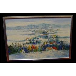 Ritman Chicago Winter Snow Scene Oil Painting #2199347