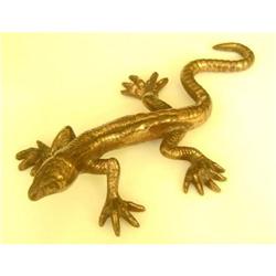 Antique Brass Lizard Paperweight #2199352