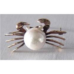 14K Gold Crab Brooch #2199367