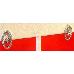 Pair of Gold  &  Diamond Earrings #2199369