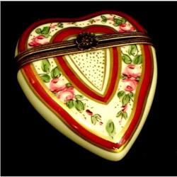 French Limoges Signed Heart Box #2199375