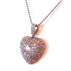 Edwardian  Platinum & Diamond Heart #2199382