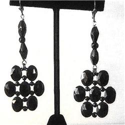 Pair of Antique French Jet Earrings #2199392