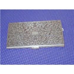 Art deco 800 Silver Engraved Cigarette Card #2199419