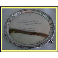 GOLF TROPHY LONDON ST SILVER SALVER / TRAY 1957#2199432