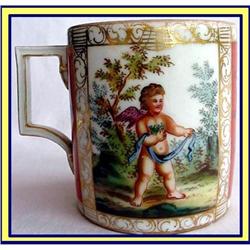 ROYAL VIENNA HANDPAINTED MUG W CHERUBS 19C #2199441