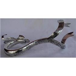 ANTIQUE EDWARDIAN SILVER P WINE BOTTLE HOLDER #2199448