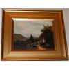 Image 1 : Pair Antique Oil on Canvas Paintings Landscape #2213669