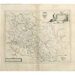 Antique Map Silesia Poland Europe Hondius 1636 #2213739