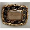 Image 1 : 18 KARAT GOLD HAIR ENAMEL MOURNING BROOCH #2213933