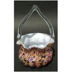 Vasa Murrhina Art Glass Basket #2214585