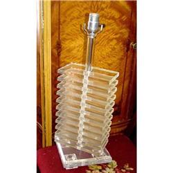 Vintage Lucite Table Lamp Geometric Modern #2214702