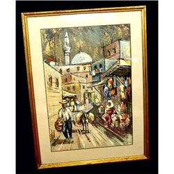 Mixed Media Jerusalem  Old City Oil Painting #2214706