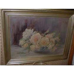 Oil Painting of Bowl of Roses by Raida  #2214719