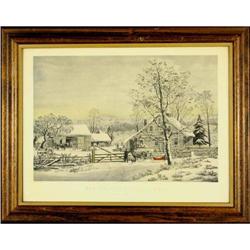 Winter Scene landscape print Currier Ives #2227996