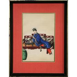 Asian Woman on Bench, Original Painting #2228008