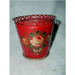 French Tole Jardinier Signed Metal 19th Century#2228022