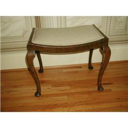 Edwardian Bench Stool Walnut Burl C.1900 #2228026