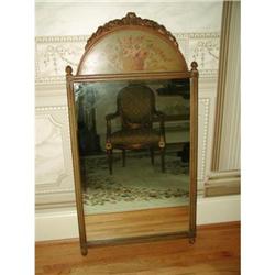 French Tole Mirror Carved Walnut C.1875-85 #2228027