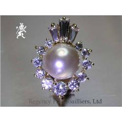 RHJ Simulated Pearls(Comp) & CZ Earrings #2228044