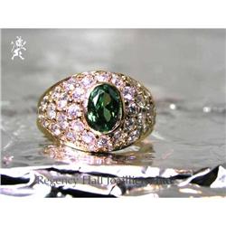 RHJ CZ Pinky Ring &Simulated Emerald (YAG) #2228052