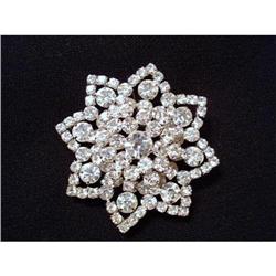 STERLING SILVER&RHINESTONE JAY FLEX BROOCH #2228073