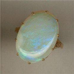 Antique 14K Yellow Gold Opal Ring #2228178
