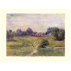 "Rural Bridge" Russian lithograph by big size #2228195