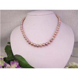 7-8mm Freshwater Pink Pearl Necklace w/ #2228277