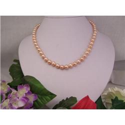 7-8mm Frshwtr Peach Pearl Necklace Pearls #2228278
