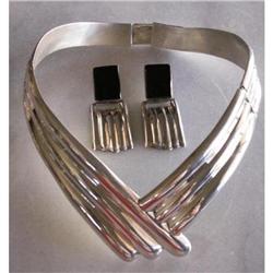 MEXICAN MODERNIST Sterling Necklace #2228281