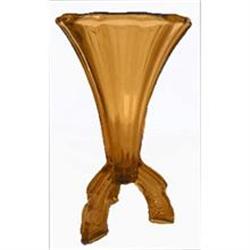 Amber Art Deco Glass Outwardly Curved Rocket #2228410