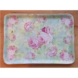 Royal Bayreuth Tapestry Pink ROSES Dresser Tray#2228427