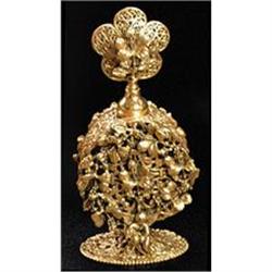 STYLEBUILT Ornate Ormolu, Brass Perfume Bottle #2228449