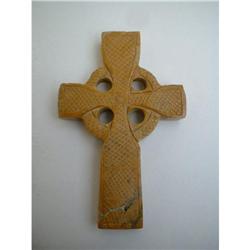 STONE CROSS WITH FINE DESIGN ON BOTH SIDES . #2228503