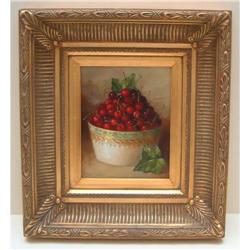 Crin Gale, painting, Bowl of Cherries #2228518