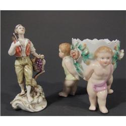 Continental Pottery Vase and Naples China #2228605