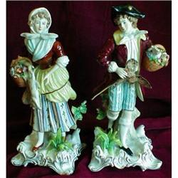 Sitzendorf DRESDEN Figurines - HUNTING Couple #2228627