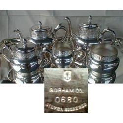 GORHAM Tea SET Silver PLATE 5 pieces ANTIQUE #2228629
