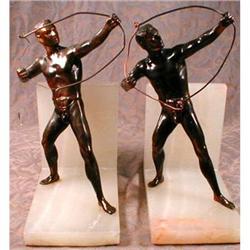 Male ARCHERS BookENDS  - Bronzed VINTAGE #2228638