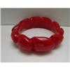 Image 1 : Bakelite Bright Cherry Red Bangle #2228687