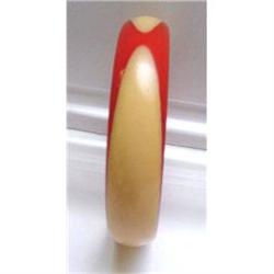 Bakelite Bel Kogan orange and cream bangle #2228689