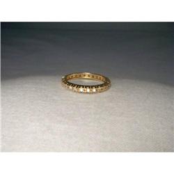14K YG Gold Diamond Eternity Wedding Band Ring #2228722
