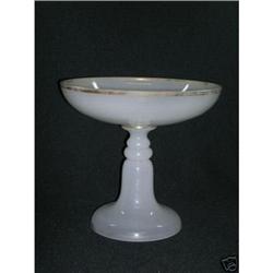 LARGE WHITE FRENCH OPALINE COMPOTE 1850's #2228772