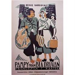 Original 1919 Swedish Deco Film Poster #2228785