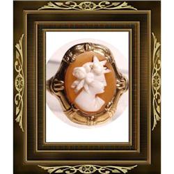 Neoclassical  GOLD 19th century Cameo ring #2228812