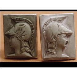 vintage LAVA CAMEO 800 SILVER BIG cufflinks #2228822